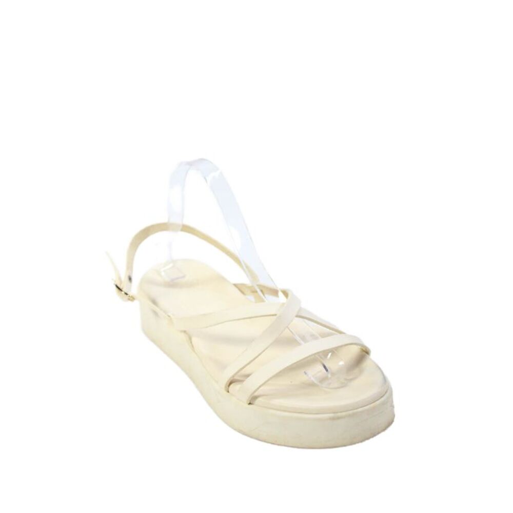 Ancient Greek Sandals Womens Leather Strappy Sandals White Size 41 11